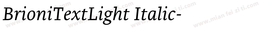 BrioniTextLight Italic字体转换